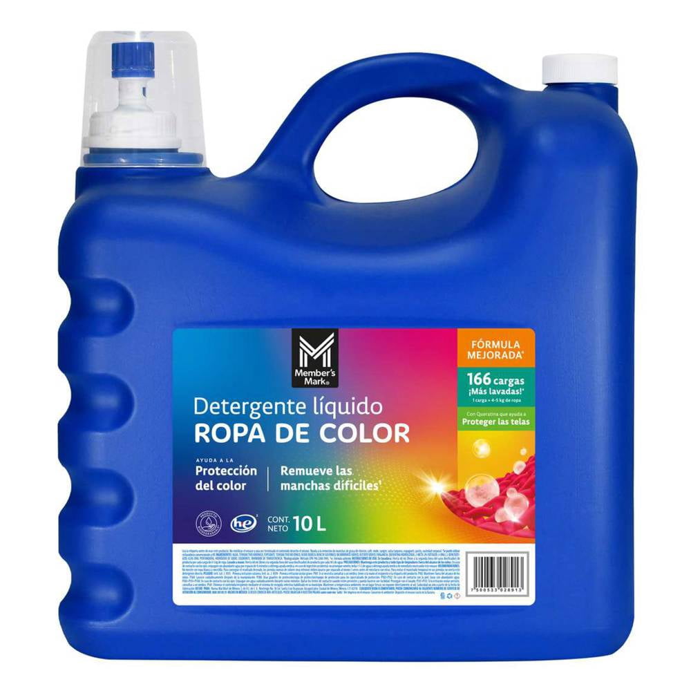 DETERGENTE LIQUIDO MEMBER´S MARK PARA ROPA BLANCA Y  COLOR 10L