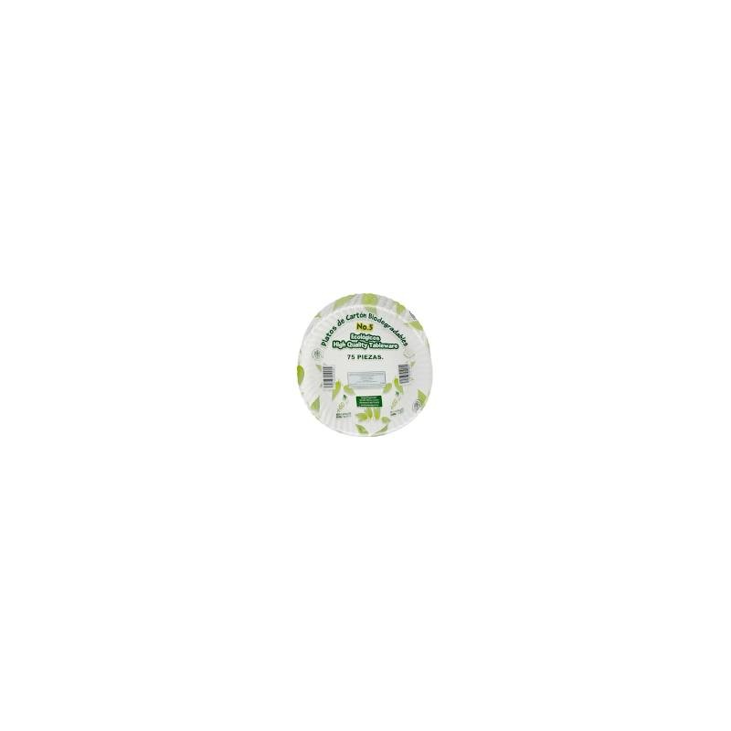 PLATOS GRANDES DE CARTON SERVIEMPAQUES MARVA ECOLIGO 75 PZAS