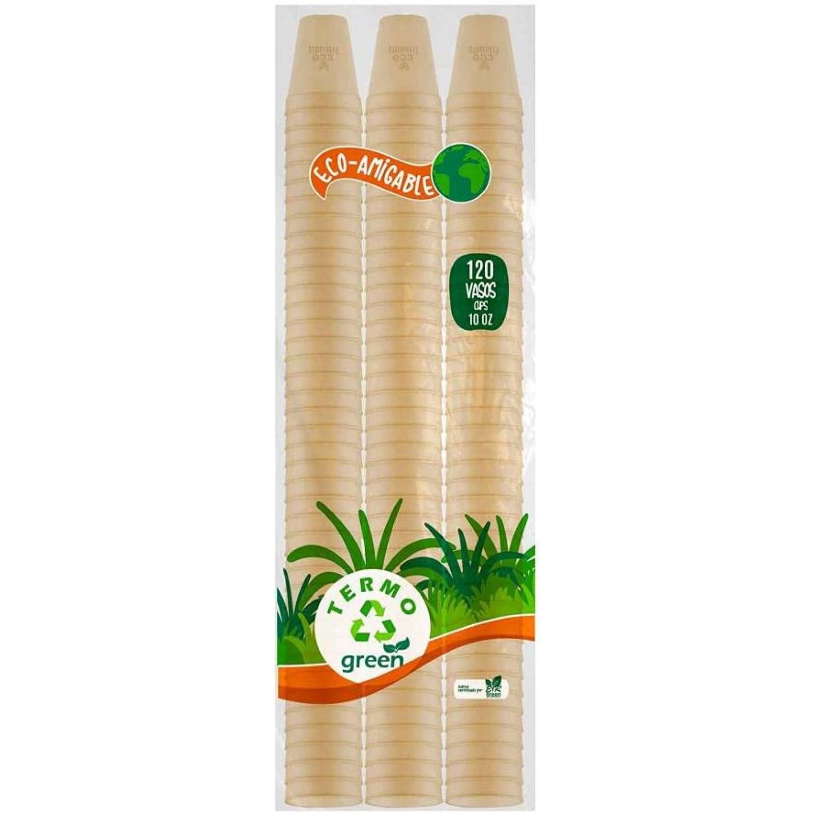 VASO TERMICO TERMO GREEN 10 OZ. CON 105 pzas