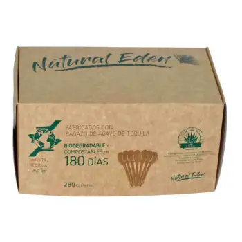 CUCHARAS NATURAL EDEN VITA BAG BIODEGRADABLE 46 PZAS C/PAQ.