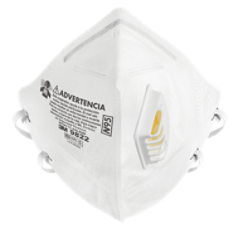 Respirador Plegable Desechable Valvulado 3M™ 9822