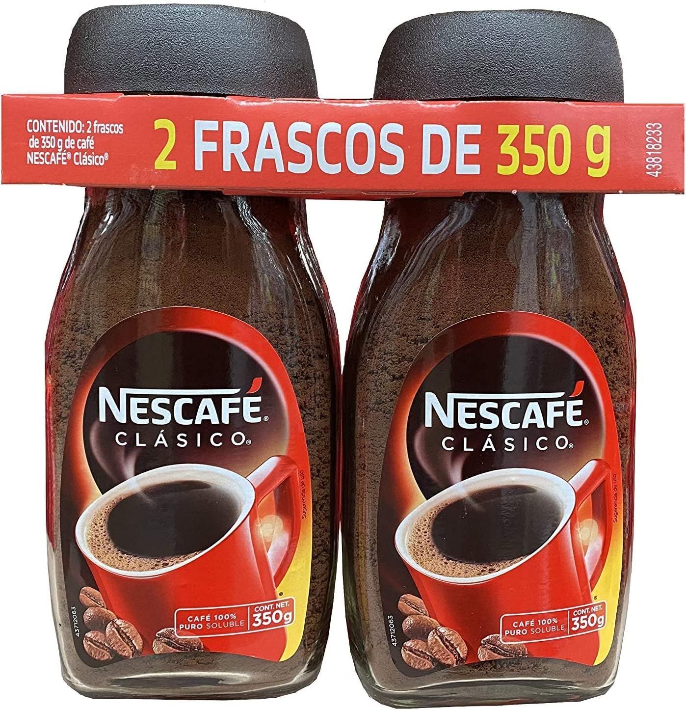 CAFÉ SOLUBLE NESCAFE CLASICO 2 PIEZAS DE 350 GRS C/U